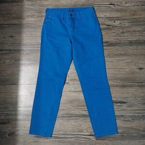 NYDJ Not Your Daughters Ankle Jeans Womens Size 2 Bright Blue Denim Jeans